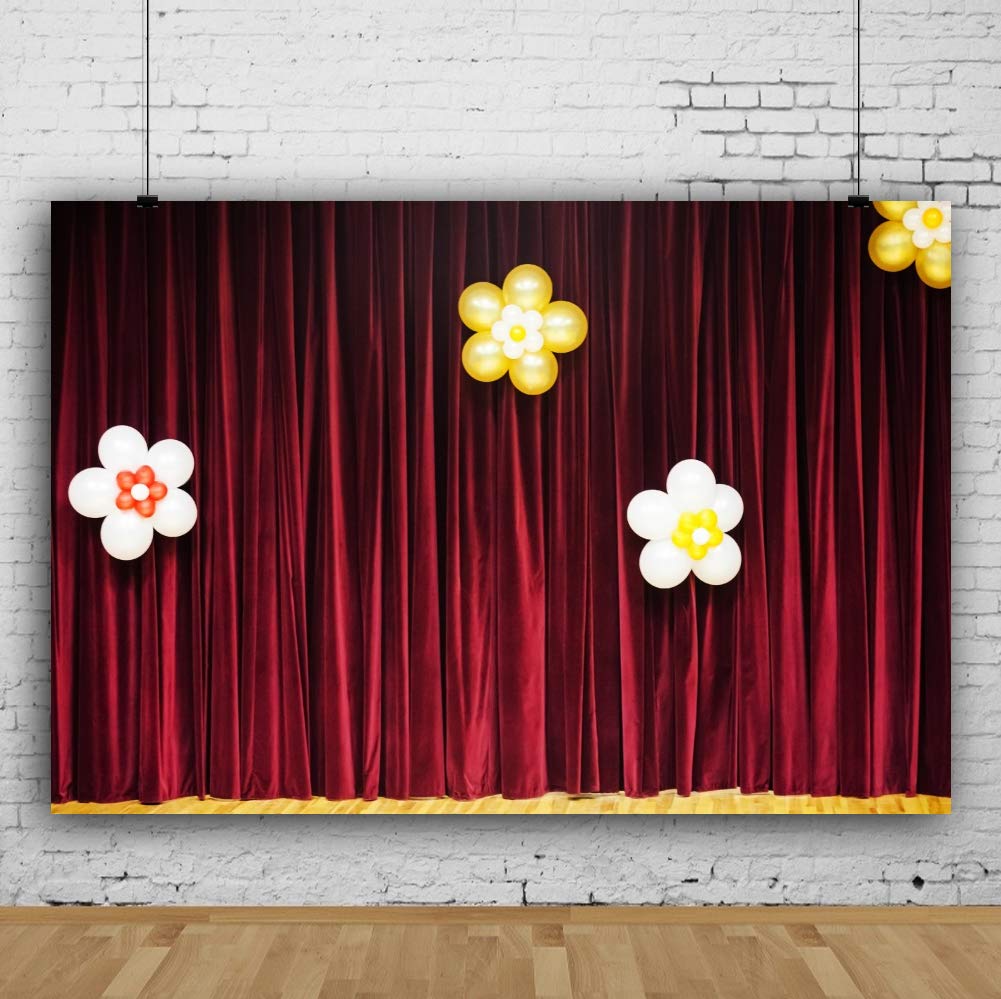 Csfoto 10x7ft Stage Backdrop For School Events Amazon In Electronics