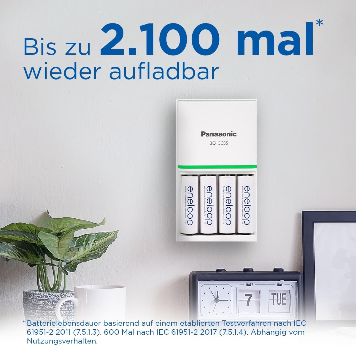 eneloop AA/Mignon Packung mit 8 NI-MH-Akkus, NEU mit verbesserter Mindestkapazität von 2000 mAh 7