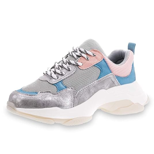 Marimo Damen Plateau Sneaker Turnschuhe Freizeit Trainer Sportschuhe