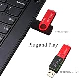 ENUODA 16GB USB 2.0 Memory Stick 3 Pack Swivel Design Black Silver Red view 5