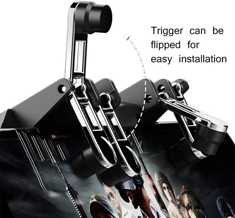 Newseego Mobile Game Controller, [Upgrade] Phone Controller Gamepad with L1R1 6 Fingers Trigger for Shooter Sensitive and Aim Trigger Controller for Android & iOS for Knives Out: Computers & Accessories