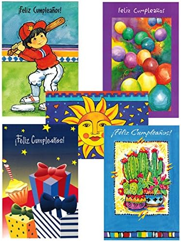 Spanish Birthday Cards Assorted (10 Cards)(Set 3)