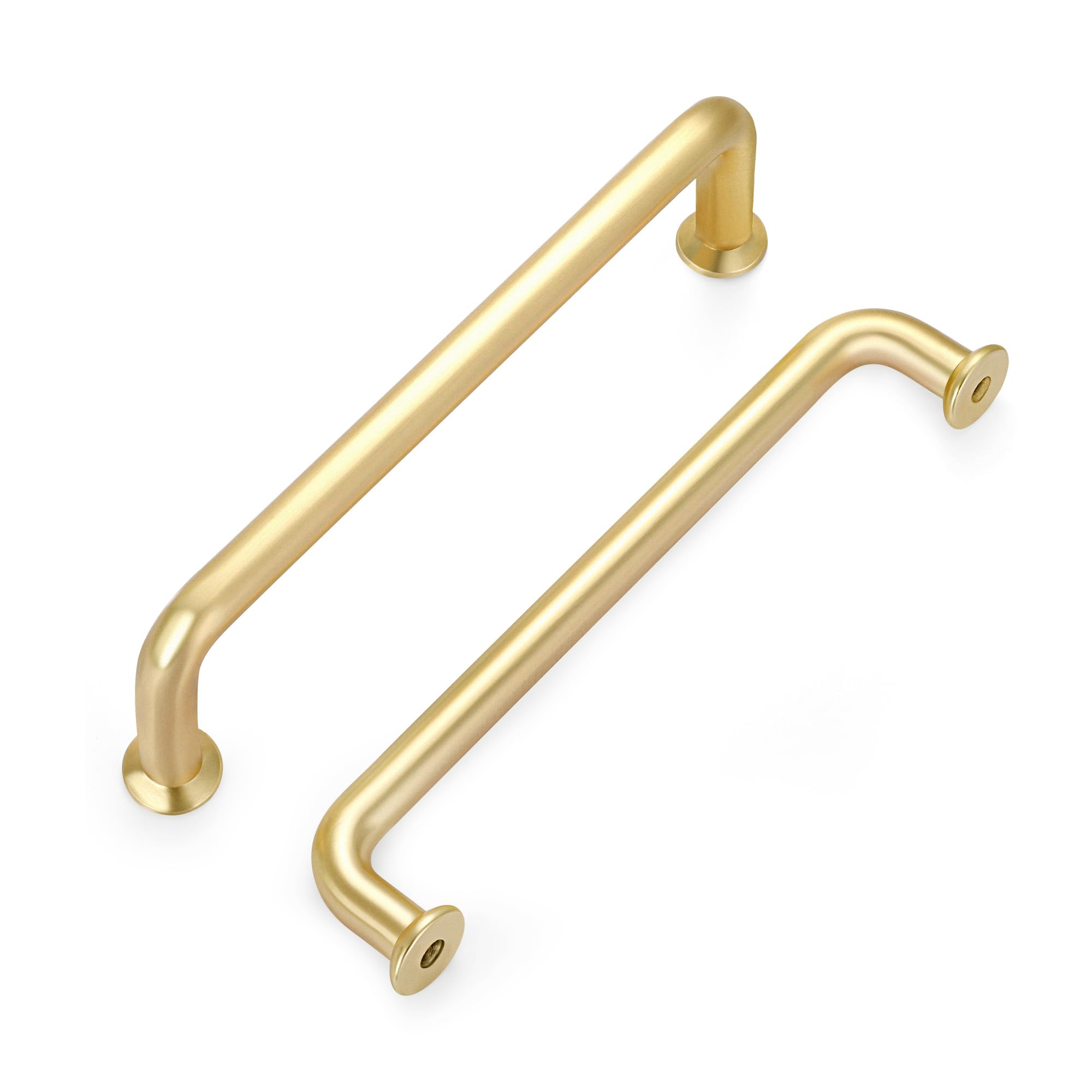 Malimali 10 Pack Gold Kitchen Cupboard Handles, 128mm Hole Center Brushed Brass Cabinet Door Pulls for Drawers, Closet, Kitchen Hardware