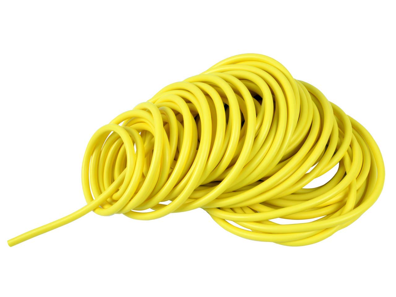 Gima - Elastic Resistance Latex Tube, Skein, Length 25 m, Thickness 1.5 mm, X-Light Resistance Level, Yellow Colour.