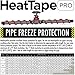 RADIANT SOLUTIONS HeatTapePro - Intelligent Commercial Grade Self-Regulating Heat Cable with GlowCap™ - 10 YR warranty - Ice Dam & Pipe Freeze Protection - 150 ft cable + 10 Ft Cord, 120V, 6 watts/Ft