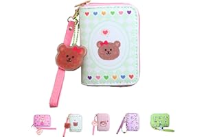 AACKS Little Girls Coin Purse Kids Small Wallet for Teen Girls Women Mini Coin Pouches with Strap Cute Cartoon Card Holder Cat Kitty Panda Unicorn Bear