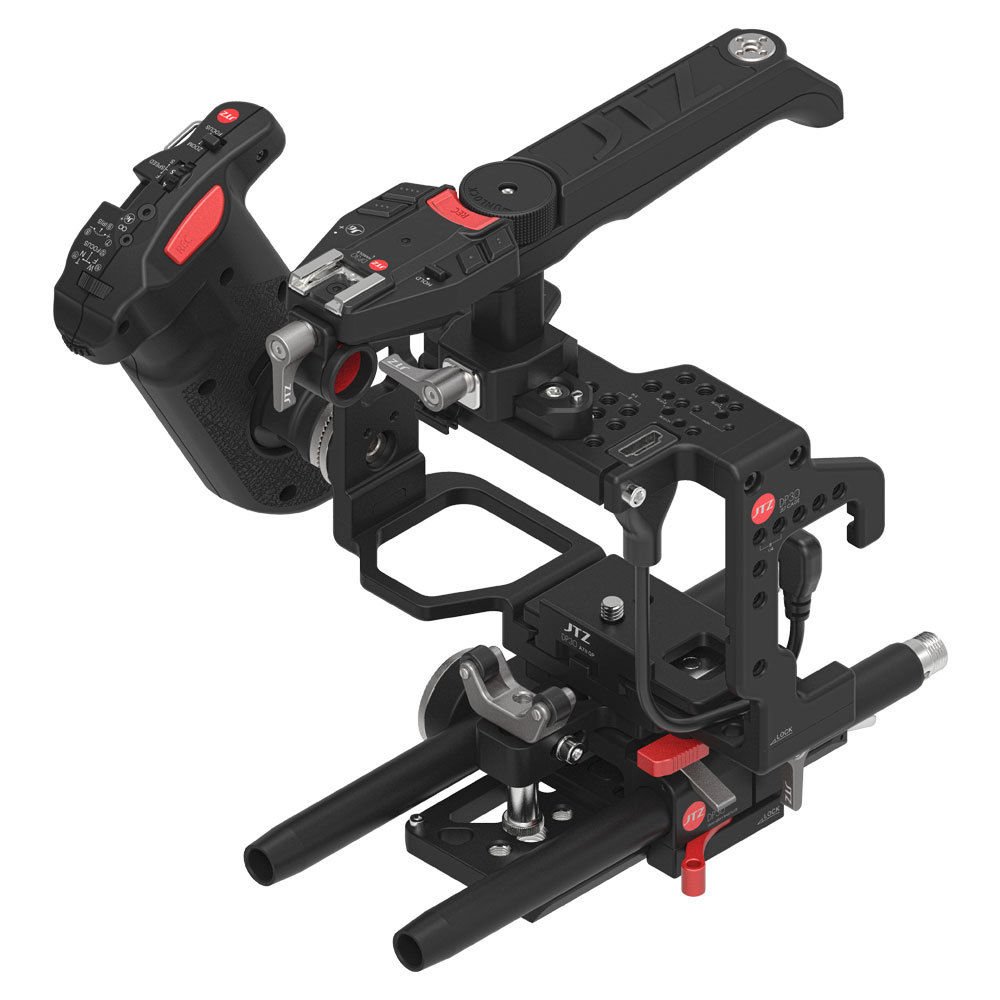 DP30 JL-JS7 Camera Cage with 15mm Rail Rod Baseplate Rig and Top Handle+Electronic Handle Grip for SONY A7,A7II,A7R,A7RII,A7S,A7SII DSLR Cameras