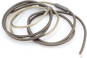 ADABUING SH201 Braided Aluminum Drain and Door Heater Wire for automatic defrosting of samsung refrigerators and most refrigerator, Fit for Supco SH201 Heater, Tip 7/16 Diameter 115V 15W 25 Inch Heater Wire