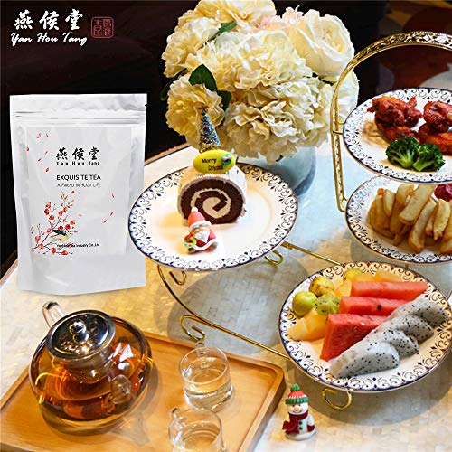 Yan Hou Tang - 50 Teabags Organic Taiwanese Jasmine Green Tea Flavor Taste Sugar Free Loose Leaf for Detox Weight Loss Relaxation and Stress Reduction Relief SGS FDA Verified
