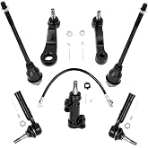 Front Outer Inner Tie Rod End Kit for 1999-2006 Silverado Sierra Tahoe | Avalanche Suburban Escalade Yukon 1500 4.8L 5.3L V8 Idler Arm Bracket Pitman Arm Replace ES3488、ES3493、K6536、K6534、K6723