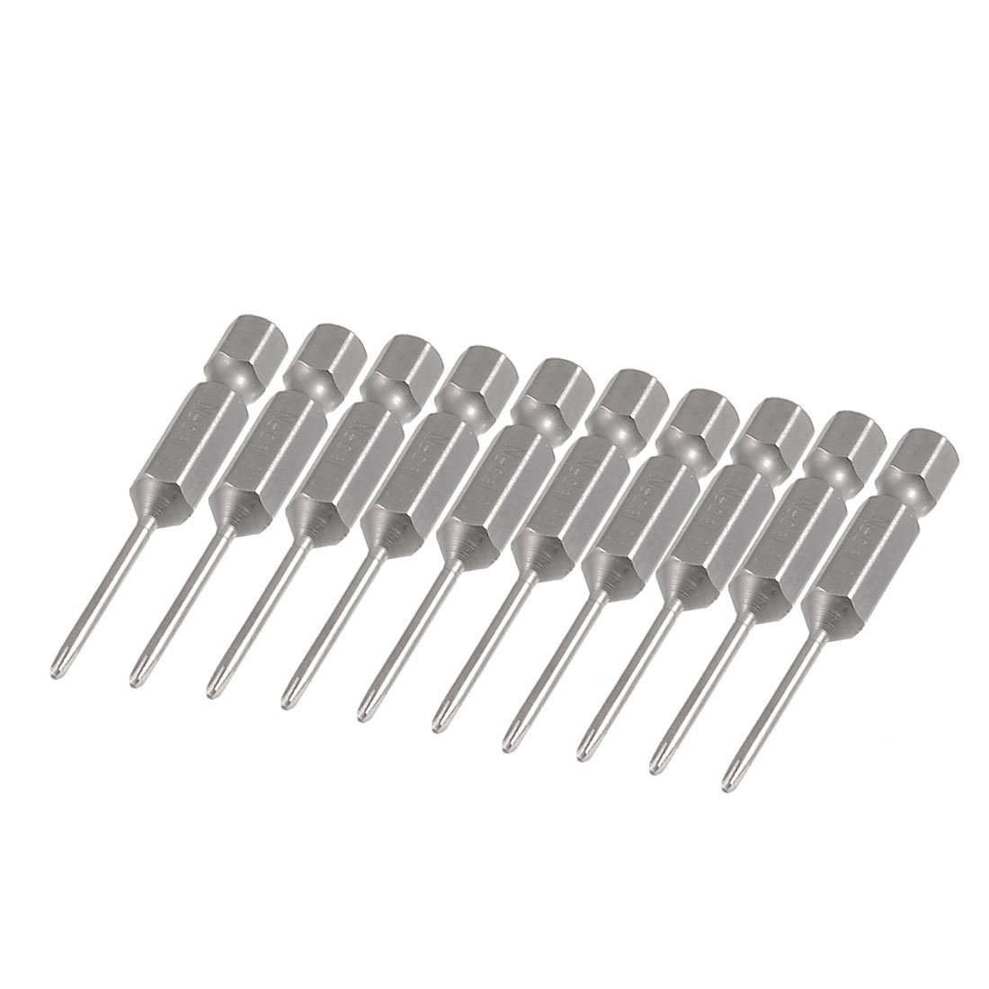 Sourcingmap 10pcs 1/4" Hex 50mm Long 1.6mm Phillips PH00 Magnetic Screwdriver Bits