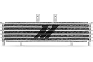 Mishimoto MMTC-DMAX-03SL Transmission Cooler, Compatible with Chevrolet & GMC Duramax 6.6 LB7 & LLY, 2003-2005, Silver