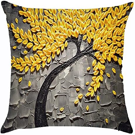 COCOTINA Home Sofa Decor Floral Cotton Linen Pillow Case Waist Back Throw Cushion Cover