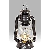 Dietz Original 76 Oil Lamp Burning Lantern Black with Gold Trim