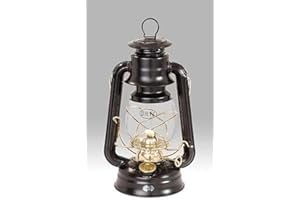 Dietz Original 76 Oil Lamp Burning Lantern Black with Gold Trim