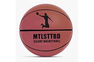 mtlsttbd Silent Basketball-Size 7 (29.5") Upgrade Dribble Dream Silent Basketball, Grooved Airless Foam Technology for Soundless for Quiet Dribbling and Indoor Training