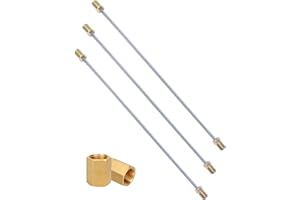 UNLRAE 3PCS 3/16" Brake Line Kit with Fittings,Car Accessories Universal Heavy Duty Copper Nickel Rear Lines with Inverted Do