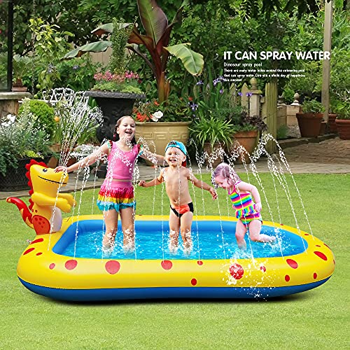 Dinosaur Inflatable Sprinkler Swimming Pool,Kiddie Pool,Outdoor Water