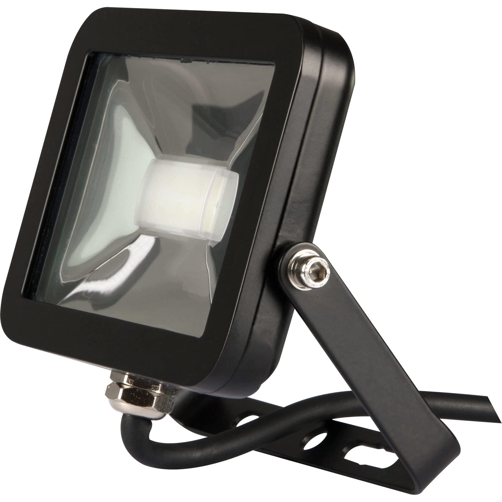 Perel Design LED Floodlight 10 Watt 7.5 x 6.5 x 14.5 cm, Black/LEDA4001NW B
