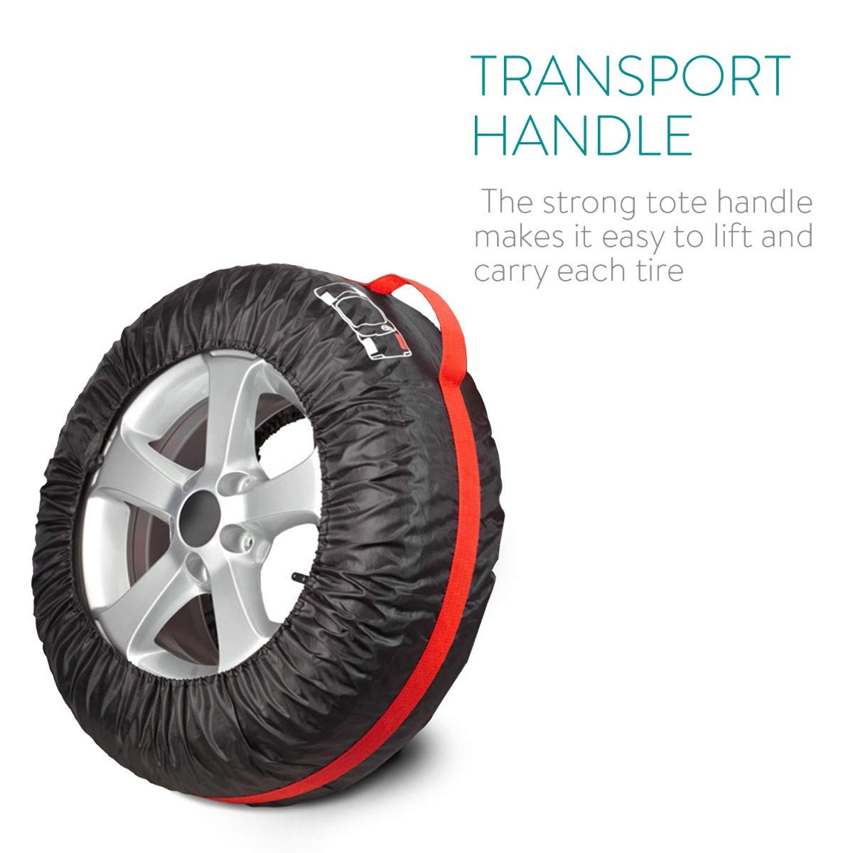 Tyre Protect 63 7cm Durable Wheel Protection Cover With Sturdy Handle Fit For 13 19 Fulande Winter Tire Covers Set Of 4 Spare Wheel Storage Tote Bags