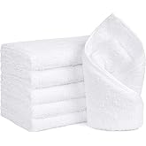 Orighty 6-Pack White Hand Towels - Quick Drying &amp; Absorbent Microfiber Gym Towels 16x28 inches - Lightweight &amp; Thin White Yoga Towel - Multi-Purpose Camping Towel for SPA, Hotel &amp; Bathroom