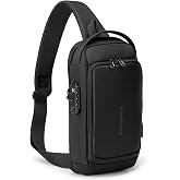 Kingsons Anti-theft Sling Crossbody Bag for Men Chest Shoulder Backpack | Waterproof,Combination Lock,USB Charge Port,Minimalist,Fits 9.7 inch Ipad,Casual,Suitable for Business,Travel,Cycling