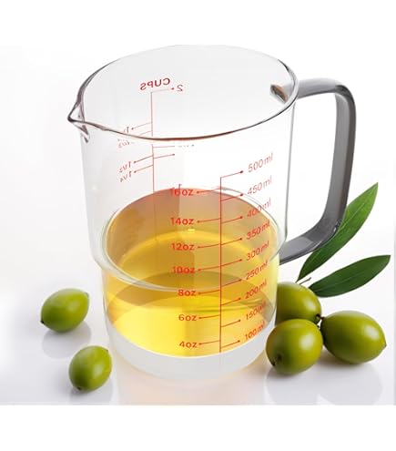 thumbnail image 2 of Anchor Hockng Measurng Cup 2 Cup 500 ML 16 Ounces Glass Red Letterng 2 of 11