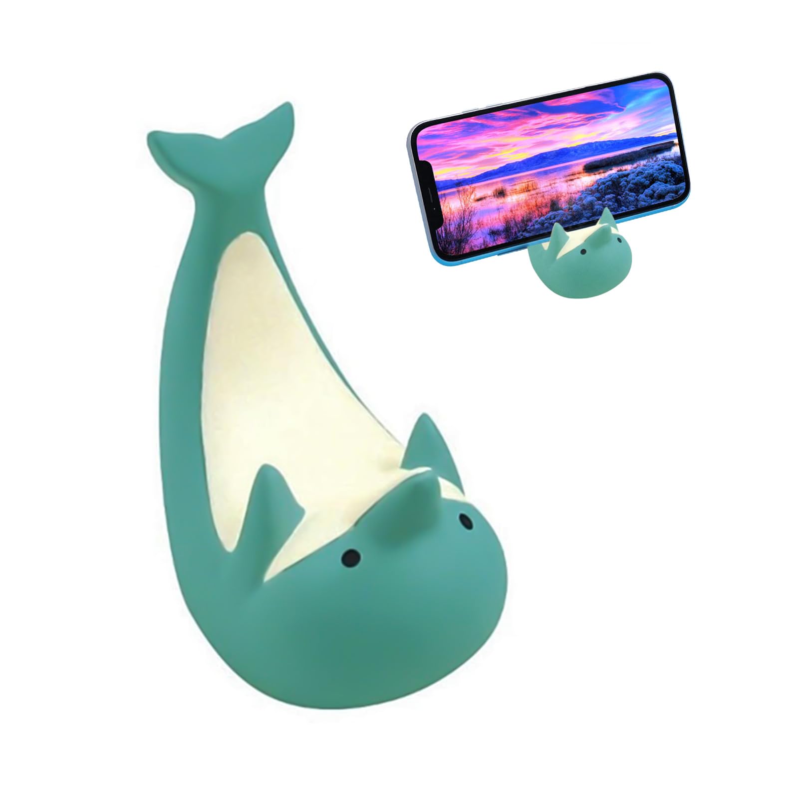 Cyrank Phone Holder, Cute Dolphin Cell Phone Stand for Desk Phone Holder Stand for Desk Cute Home Decor Small Phone Stand Mount (Dolphin)