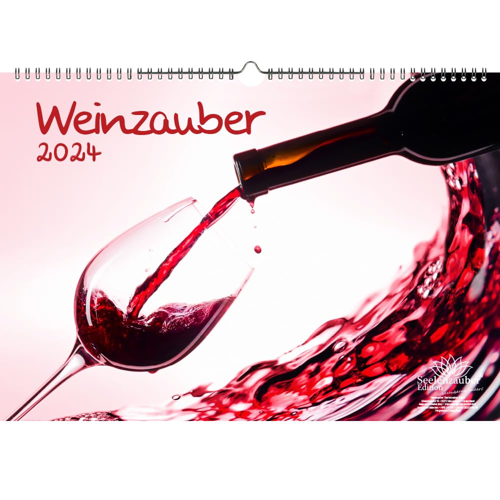 Weinzauber DIN A3 Calendar for 2024 Wine and Vineyards Seelenzauber