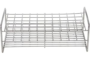 HZTYYIER 18.5mm 50 Holes Science Stainless Steel Test Tube Rack Holder Hole Medical Test Tube Holder, Steel Wire Test Tube Rack