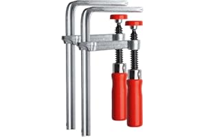 Bessey GTR12SET All-Steel Table Clamp Set, Grey/Red, 120/60 mm