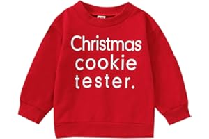 YINGISFITM Toddler Baby Girl Boy Christmas Outfit Crewneck Sweatshirt Long Sleeve Sweater Shirt Pullover Top Fall Clothes