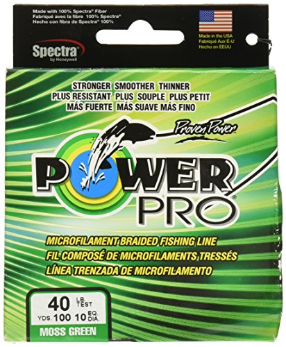 Power Pro 40 lb X 100 Yd Spool Mossy Green Braided line