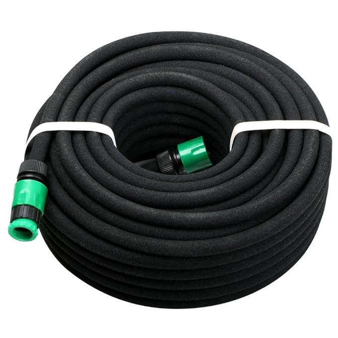 Yaheetech 30m Perlschlauch Tropfschlauch Bewässerung 1/2' inkl. 2 Verbindungsstücke (30 m)