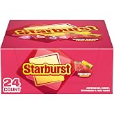 STARBURST FaveREDS Chewy Candy, Bulk Pack, Full Size, 24 Packs | Soft red fruit chews in full size packs for snacking, party favors and road trips, lunch box, individually wrapped candy