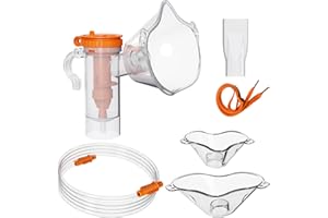 BACNUNN Nebulizer Mask for Adults & Kids: Harmless Materials Nebulizer Replacement Parts Accessories Includes Adult Mask Kids Mask Nebulizer Cup Nebulizer Tubing & Mouth Piece - Kit for Various Nebulizer