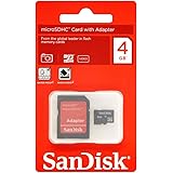 SanDisk 4GB Micro SDHC Memory Card with SD Adapter