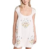 OFSOAK Women Floral Embroidered Linen Short Dress Boho Summer Babydoll Dress Sleeveless Cotton Beach Mini Sundresses