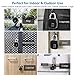 Fingerprint Lock, TONBUX Waterproof Anti-Theft Bluetooth Connection Padlock, Suitable for House Door, Suitcase, Backpack, Gym, Bike, Office, Suitable for Android/iOS, Support USB Charging (Black)