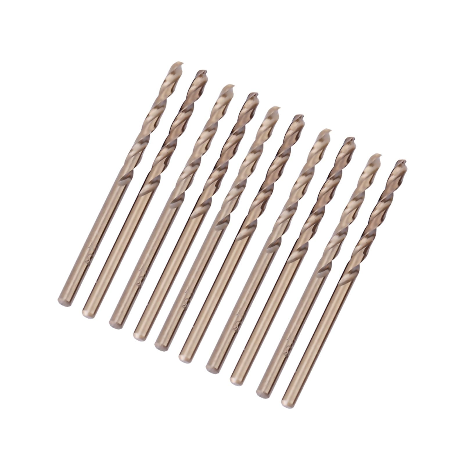 Oumefar 10 Pcs HSS CO/M35 Cobalt Drill Bits for Drilling On Stainless Steel Precise Twist Drill(2mm)
