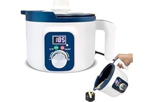 KQU Wax Melting Pot for Candle Making, Electric Wax Melter with Digital Temperature, Non-Stick Candle Making Pouring Pot with