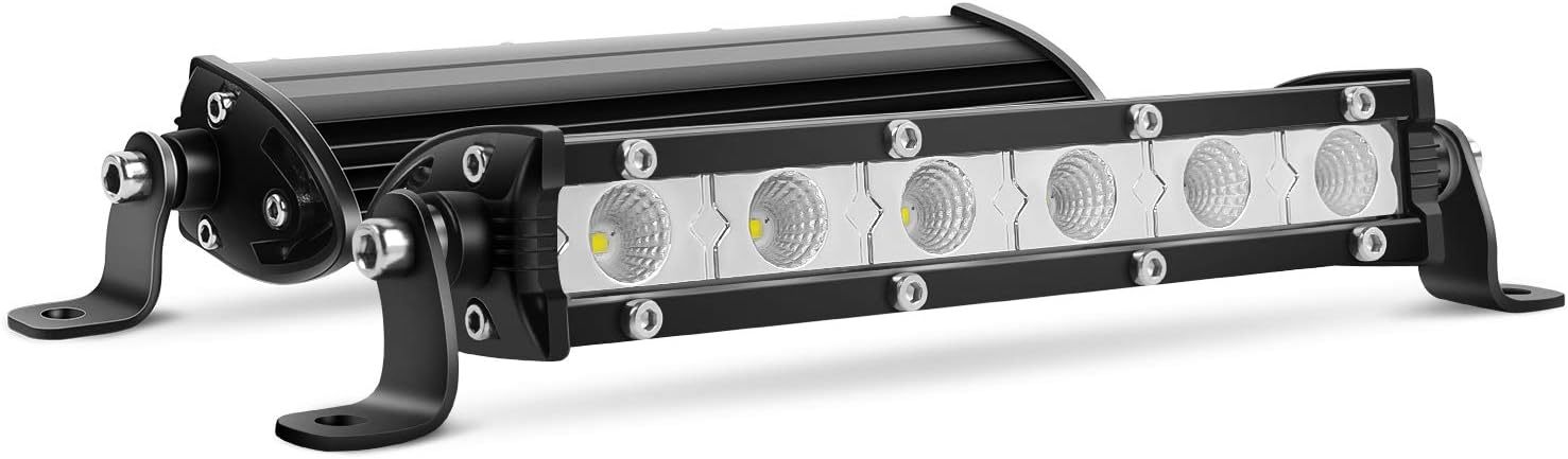 Nilight 40001S-B Bar Super Slim 2PCS 7 Inch 30W Spot Driving Fog 3600LM Single Row Off Road led Lights for Jeep-2 Style Mounting Brackets, 2 Years Warranty: Automotive