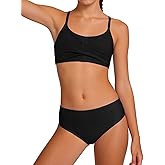 Century Star Girls Swimsuits for Teens Bikini 2026 Solid Teen Bathing Suits Adjustable Straps Swimwear Padded 8-15 Years