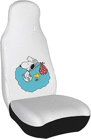 Amazon スヌーピー 車 シートカバー カーシートカバー 防汚 取り付け簡単 おしゃれ 車 シート カバー カー用品 ユニバーサル 自動車 軽自動車 普通車 Suvトラック 前席 運転席 助手席 座席 洗える 車 バイク 車 バイク