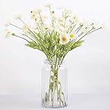 Lumoslyy Artificial Flowers Silk Poppy Flowers for Home Decor Bouquet Wedding Party Faux Flower Pack of 5