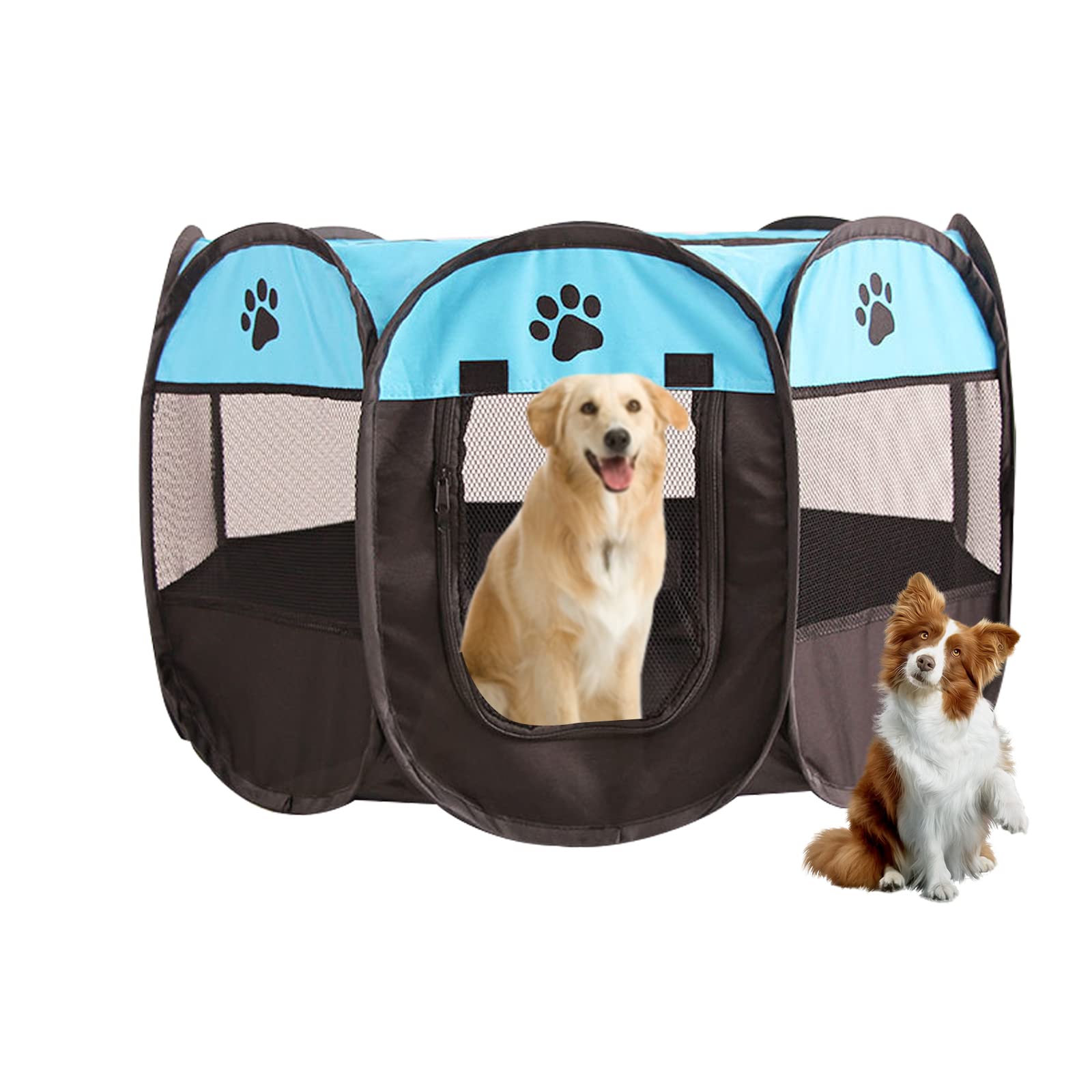 YEKUYEKU Foldable Portable Pet Playpen, Playpen Tent for Pets Dogs Puppies, Dog Playpens Large, Dog Cat Pop Up Tent, Portable Foldable Dog Cat Tent for Rabbit Dog Cat Pig