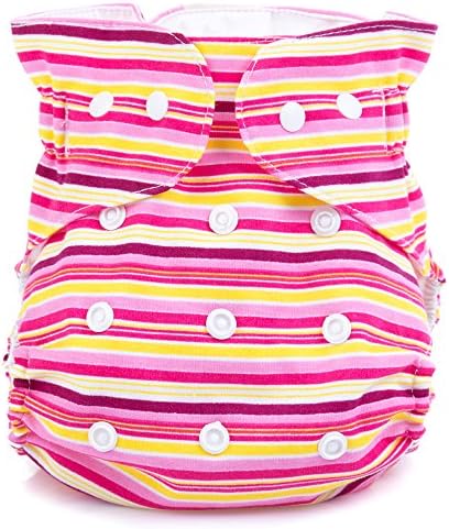 Katinka Reusable And Washable Nappies Multisize Cloth Diapers Multicolored Different Sizes (Red)