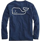vineyard vines Boys Long Sleeve Vintage Whale Pocket T-Shirt