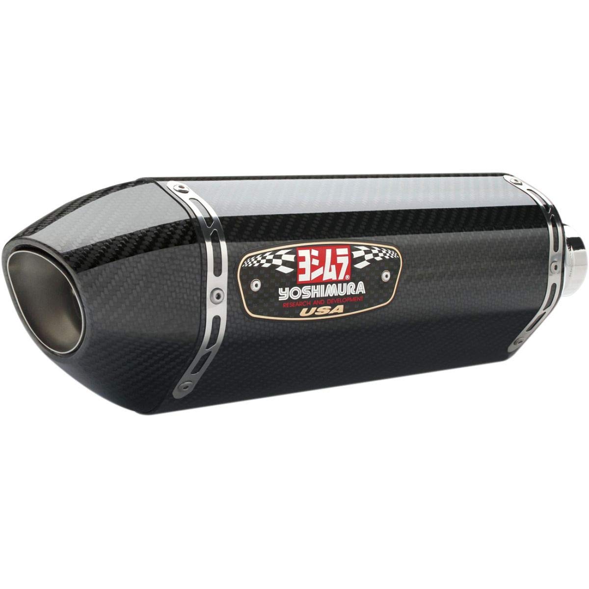 Yoshimura R-77 Full System Exhaust (Race/Stainless Steel/Carbon Fiber/Carbon Fiber) for 15-17 Yamaha FZ07