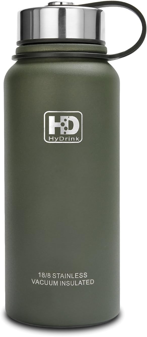 Wide Mouth Vacuum Insulated Stainless Steel Water Bottle With Leak Proof Cap and Built-in Filter | Best Double Walled Travel Coffee Mug(Large & Small) for Outdoor Sports Camping,Keeps Drink Hot & Cold